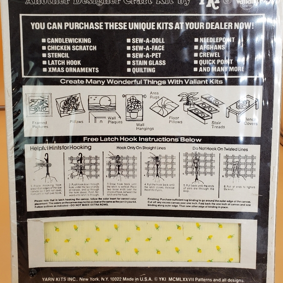 Vintage Soft Sculpture Doll Craft Kit #873 LEMON DROP KIT -YKI Valiant 1982 - Picture 5 of 8